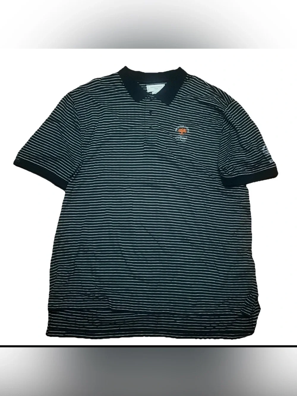 Izod Kiawah Island Ocean Course XXL Black Striped Golf Shirt World Championship